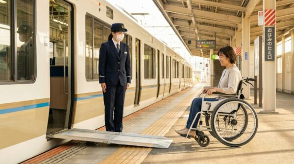 #011 交通機関（固定車♿️）　そとに出ると　気ばらしになりますよ